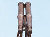 Hampton Nautical 62-Inch Floor Standing Admiral's Antique Copper Binoculars Eyepieces