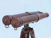 Hampton Nautical 62-Inch Floor Standing Admiral's Antique Copper Binoculars Objective Lenses with Caps