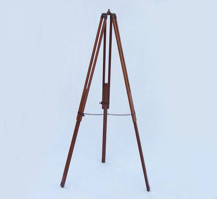 Hampton Nautical 62-Inch Floor Standing Admiral's Bronzed with Leather Binoculars Tripod with Extended Legs