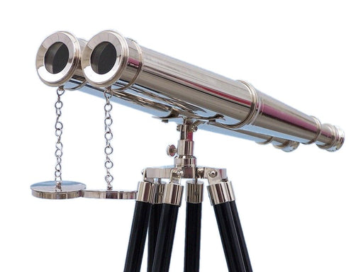 Hampton Nautical 62-Inch Floor Standing Admiral's Chrome Binoculars