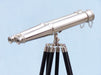 Hampton Nautical 62-Inch Floor Standing Admiral's Chrome Binoculars Body Objective Lens Covered