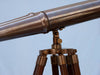 Hampton Nautical 62-Inch Floor Standing Admirals Antique Brass Binoculars Body on Tripod Base