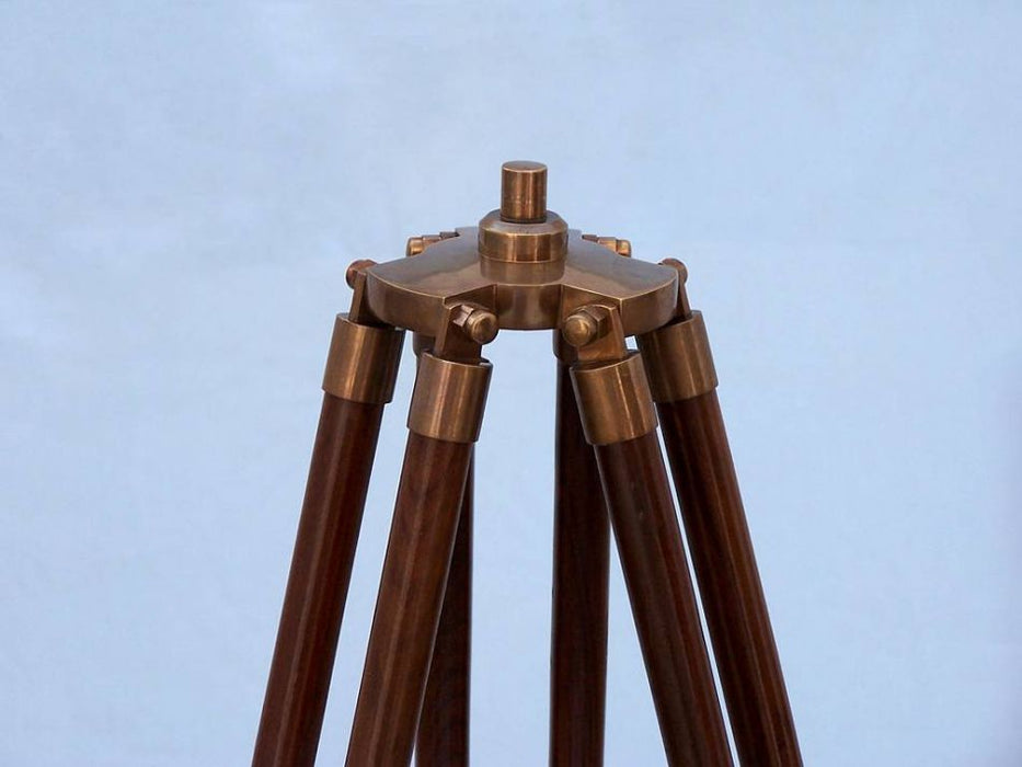 Hampton Nautical 62-Inch Floor Standing Admirals Antique Brass Binoculars Tripod Base