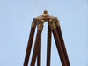 Hampton Nautical 62-Inch Floor Standing Admirals Antique Brass Binoculars with Leather Tripod Base