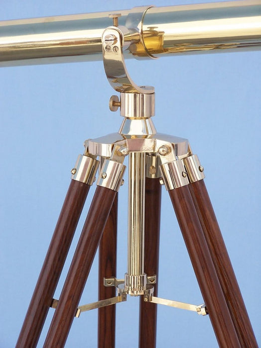 Hampton Nautical 62-Inch Floor Standing Brass Galileo Telescope Tripod Body