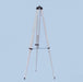 Hampton Nautical 62-Inch Floor Standing Bronze With White Leather Binoculars Tripod Legs