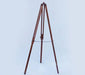 Hampton Nautical 62-Inch Floor Standing Bronzed with Leather Galileo Telescope Tripod Extended Legs with Chain