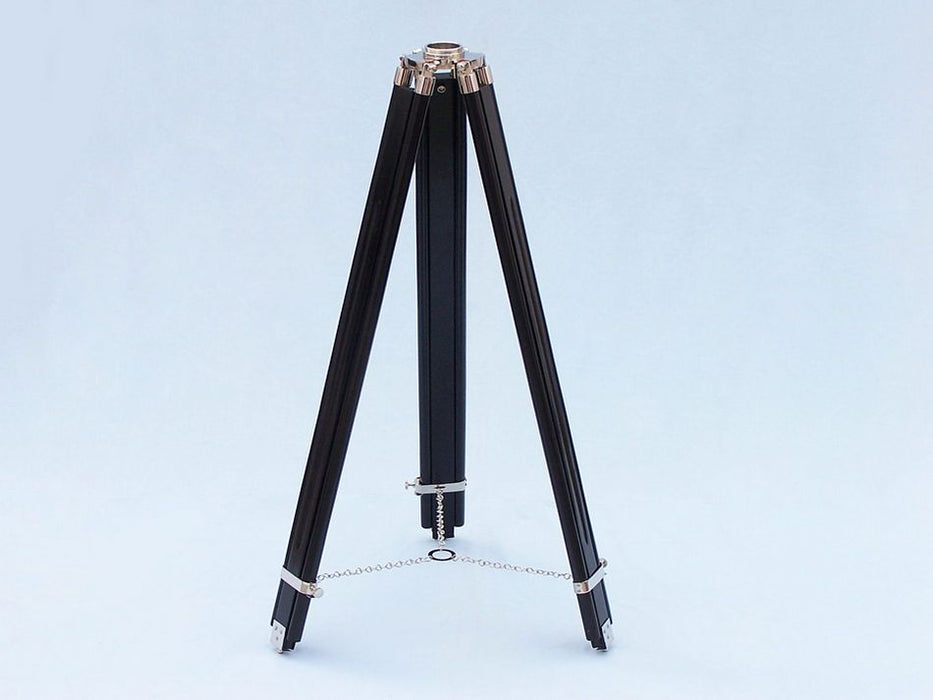 Hampton Nautical 62-Inch Floor Standing Chrome Theodolite Tripod Legs with Chain