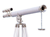 Hampton Nautical 64-Inch Collection Chrome with White Leather Griffith Astro Telescope