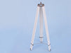 Hampton Nautical 64-Inch Collection Chrome with White Leather Griffith Astro Telescope Tripod Legs and Chain
