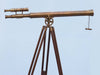 Hampton Nautical 64-Inch Floor Standing Antique Brass Griffith Astro Telescope Body Side Profile Right