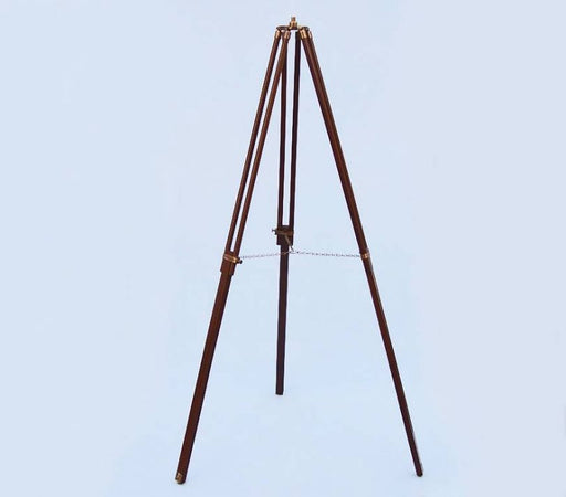 Hampton Nautical 64-Inch Floor Standing Antique Brass Griffith Astro Telescope Tripod with Extended Legs and Chain