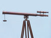 Hampton Nautical 64-Inch Floor Standing Antique Copper Griffith Astro Telescope Body Side Profile Left