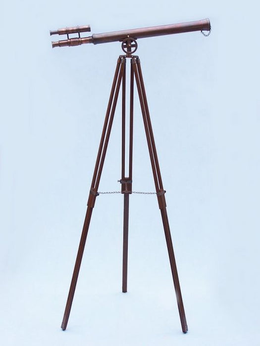 Hampton Nautical 64-Inch Floor Standing Antique Copper Griffith Astro Telescope Tripod Extended Legs
