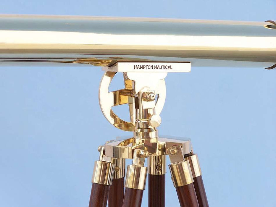 Hampton Nautical 64-Inch Floor Standing Brass Griffith Astro Telescope Tripod Body with Engraved Name