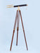Hampton Nautical 64-Inch Floor Standing Solid Brass - Leather Griffith Astro Telescope Body Mounted on Tripod with Extended Legs and Chain