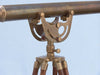 Hampton Nautical 65-Inch Floor Standing Antique Brass Anchormaster Telescope Tripod Body Side Profile Left