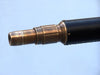 Hampton Nautical 65-Inch Floor Standing Antique Brass Leather Anchormaster Telescope Body Eyepiece