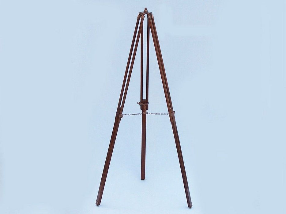 Hampton Nautical 65-Inch Floor Standing Antique Copper Anchormaster Telescope Tripod Extended Legs with Chain