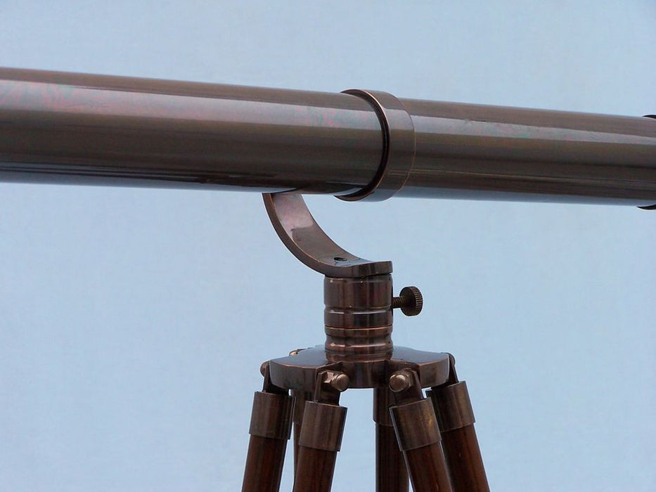 Hampton Nautical 65-Inch Floor Standing Antique Copper Galileo Telescope Tripod Body