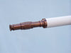 Hampton Nautical 65-Inch Floor Standing Antique Copper With White Leather Galileo Telescope Eyepiece