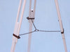 Hampton Nautical 65-Inch Floor Standing Antique Copper With White Leather Galileo Telescope Tripod Copper Chain