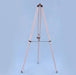 Hampton Nautical 65-Inch Floor Standing Antique Copper With White Leather Galileo Telescope Tripod Legs