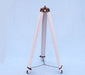 Hampton Nautical 65-Inch Floor Standing Antique Copper with White Leather Griffith Astro Telescope Tripod Legs and Copper Chain