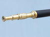 Hampton Nautical 65-Inch Floor Standing Brass/Leather Galileo Telescope Extended Eyepiece