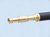 Hampton Nautical 65-Inch Floor Standing Brass/Leather Galileo Telescope Eyepiece