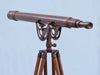 Hampton Nautical 65-Inch Floor Standing Bronzed Anchormaster Telescope Body Rear Eyepiece Left Profile