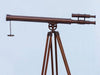 Hampton Nautical 65-Inch Floor Standing Bronzed Griffith Astro Telescope Body Side Profile Right