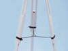 Hampton Nautical 65-Inch Floor Standing Bronzed with White Leather Griffith Astro Telescope Tripod Leg Chain