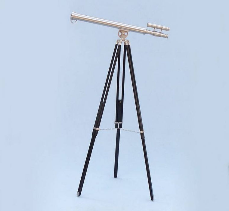 Hampton Nautical 65-Inch Floor Standing Brushed Nickel Griffith Astro Telescope Body and Tripod