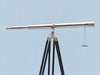 Hampton Nautical 65-Inch Floor Standing Chrome Galileo Telescope Body Side Profile Right