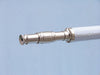 Hampton Nautical 65-Inch Floor Standing Chrome & White Leather Galileo Telescope Eyepiece