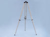 Hampton Nautical 65-Inch Floor Standing Oil Rubbed Bronze and White Leather Galileo Telescope Tripod Legs with Chain