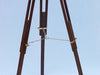 Hampton Nautical 65-inch Floor Standing Brass and Wood Galileo Telescope Tripod Legs and Chain