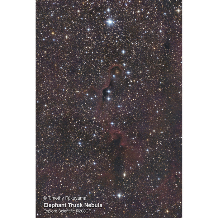 Image Taken Using Explore Scientific N208CF Newtonian Telescope Astrograph Edition Elephant Trunk Nebula