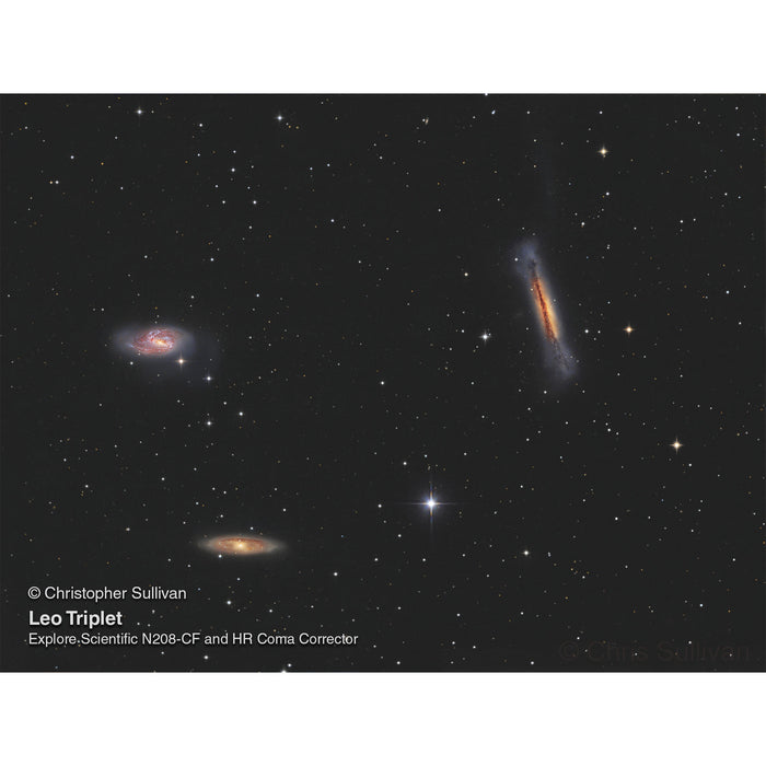 Image Taken Using Explore Scientific N208CF Newtonian Telescope Astrograph Edition Leo Triplet
