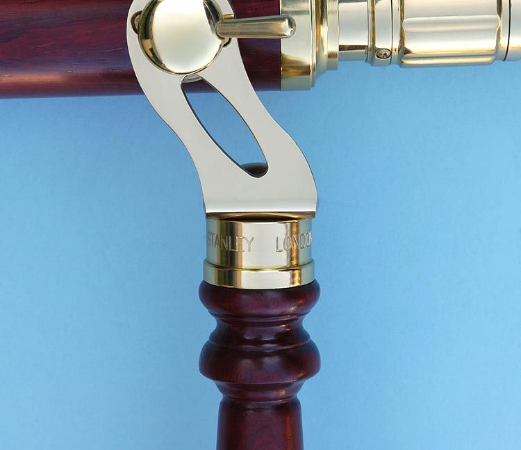 Stanley London 42mm Engravable Polished Brass Table-top Telescope