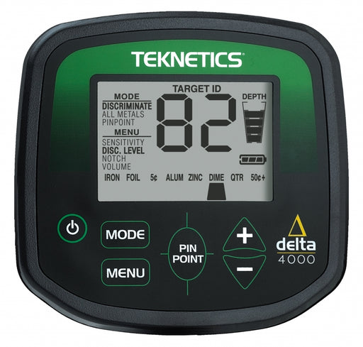 Teknetics Delta 4000 Metal Detector with 11-Inch DD Coil Control Housing