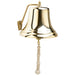Weems & Plath 12-Inch Brass Bell with White Monkey's Fist Lanyard