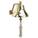 Weems & Plath 6-Inch Brass Bell with Off-White Monkey's Fist Lanyard