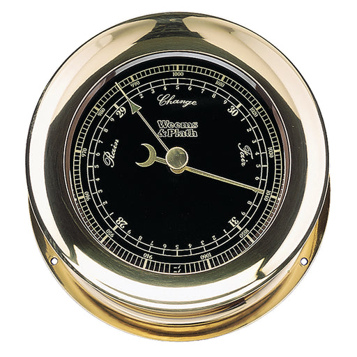 Weems & Plath Atlantis Premiere Barometer with Black Dial and Gold Scale