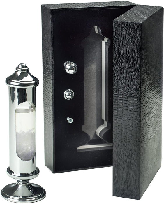 Weems & Plath Chrome Stormglass in Black Gift Box