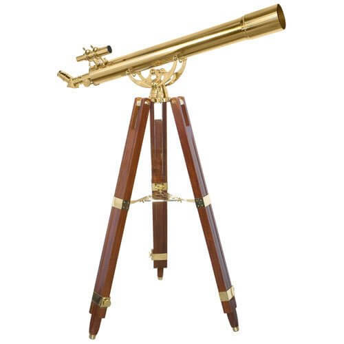 [Refurbished] Barska 80mm 36 Power Anchormaster Classic Brass Telescope w/ Mahogany Tripod