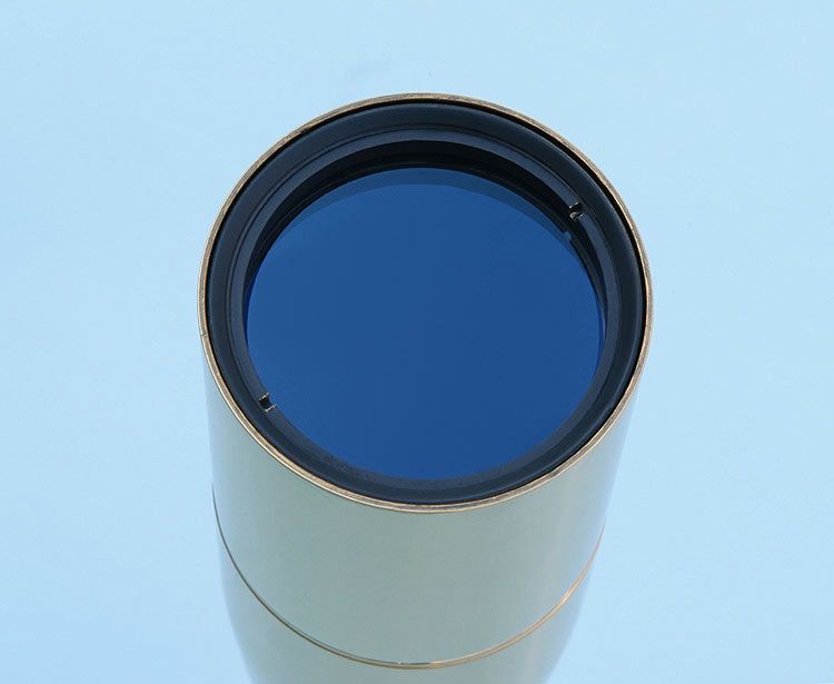 Stanley London 54mm Engravable Premium Brass Spyglass Telescope w/ Mahogany Case